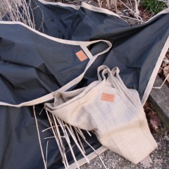 Oilskin carrier - Stort klæde til haveaffald.  